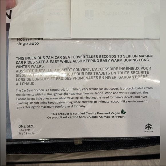 NWT 7AM Enfant Car Seat Cocoon in Tundra Black !! - Picture 14 of 16